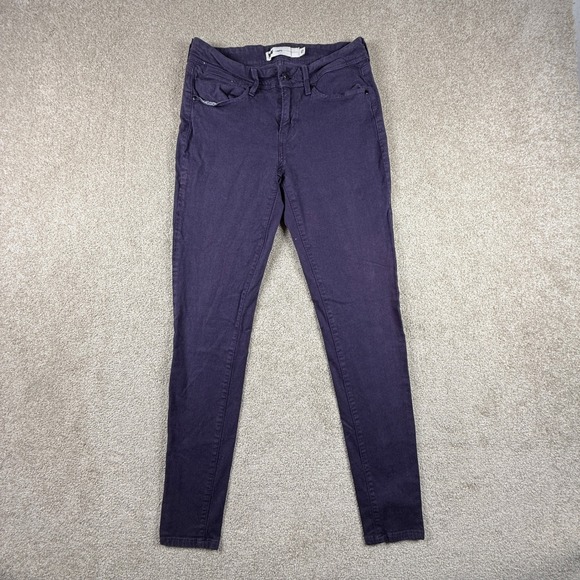 Levi's Denim - Levis Legging Super Skinny Jeans Purple‎ Mid Rise Womens 27 43962-0004